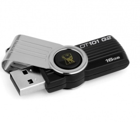 Memoria USB Kingston DataTraveler 101 G2, 16GB, USB 2.0, Negro 
