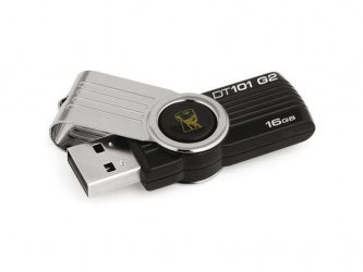 Memoria USB Kingston DataTraveler 101 G2, 16GB, USB 2.0, Negro (bulk pack 100pcs min) 