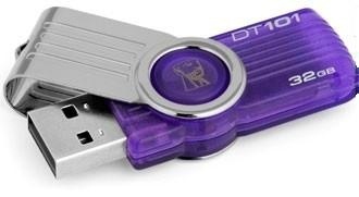 Memoria USB Kingston DataTraveler 101 G2, 32GB, USB 2.0, Morado 
