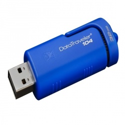 Memoria USB Kingston DataTraveler 104, 32GB, USB 2.0, Azul 