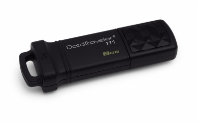 Memoria USB Kingston DataTraveler 111, 8GB, USB 3.0, Negro 
