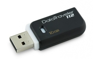 Memoria USB Kingston DataTraveler 112, 16GB, USB 2.0, Negro/Blanco 