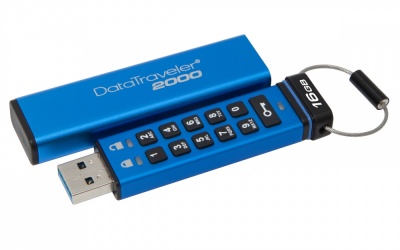 Memoria USB Kingston DataTraveler 2000, 16GB, USB 3.0, Lectura 120MB/s, Escritura 20MB/s, Azul 