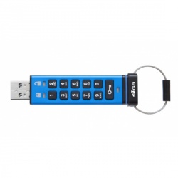 Memoria USB Kingston DataTraveler 2000, 4GB, USB 3.0, Lectura 80MB/s, Escritura 12MB/s, Azul 