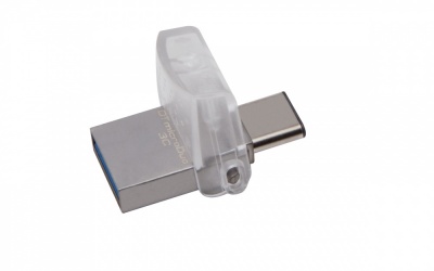 Memoria USB Kingston DataTraveler microDuo 3C, 128GB, USB 3.1/Micro USB, Lectura 100MB/s, Escritura 10MB/s, Plata 
