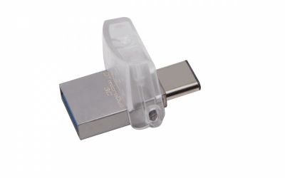 Memoria USB Kingston DataTraveler microDuo 3C, 16GB, USB 3.1/Micro USB, Lectura 100MB/s, Escritura 10MB/s, Plata 