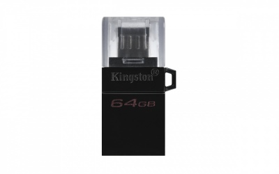 Memoria USB Kingston microDuo3 G2, 64GB, USB/Micro USB 3.0, Lectura 80MB/s, Negro 