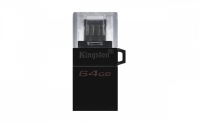Memoria USB Kingston microDuo3 G2, 64GB, USB-A/Micro-USB 3.0, Negro  