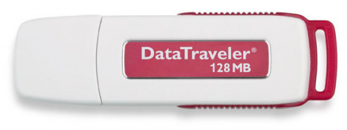 Memoria USB Kingston DataTraveler, 128MB, USB 2.0, Lectura 6MB/s, Escritura 3MB/s, Blanco/Rojo 