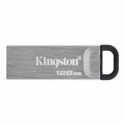 Memoria USB Kingston DataTraveler Kyson, 128GB, USB 3.2, Lectura 200MB/s, Escritura 60MB/s, Plata 