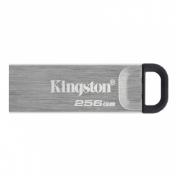 Memoria USB Kingston DataTraveler Kyson, 256GB, USB A 3.2, Lectura 200MB/s, Escritura 60MB/s, Plata 