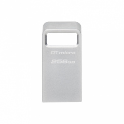 Memoria USB Kingston DataTraveler Micro, 256GB, USB 3.2, Lectura 200MB/s, Gris 