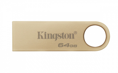 Memoria USB Kingston DataTraveler SE9 G3, 64GB, USB 3.2, Lectura 220MB/s, Dorado 