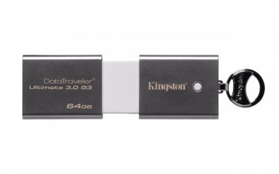 Memoria USB Kingston DataTraveler Ultimate G3, 64GB, USB 3.0, Lectura 150MB/s, Escritura 70MB/s - para Mac/PC 