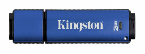 Memoria USB Kingston DataTraveler Vault Privacy, 2GB, USB 2.0, Encriptación de 256 bits, Azul 