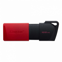 Memoria USB Kingston DataTraveler Exodia M, 128GB, USB A, Negro/Rojo 