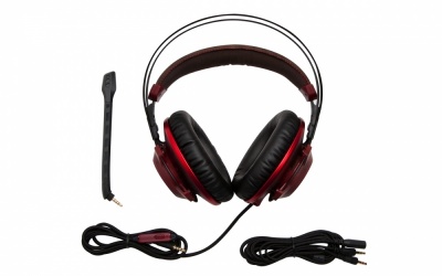 Audifonos Gamer Kingston CloudX Revolver Gears of War, Alámbrico, 1.3 Metros + 2 Metros, 3.5mm, Negro/Rojo 