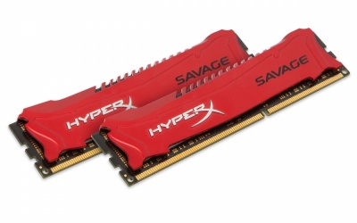 Kit Memoria RAM Kingston Savage Red DDR3, 2400MHz, 8GB (2 x 4GB), Non-ECC, CL11, XMP 