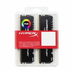 Kit Memoria RAM Kingston HyperX FURY RGB DDR4, 3200MHz, 32GB (2 x 16GB), Non-ECC, CL16, XMP 