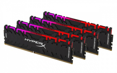 Kit Memoria RAM Kingston HyperX Predator RGB DDR4, 3200MHz, 32GB (4 x 8GB), Non-ECC, CL16, XMP 
