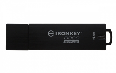 Memoria USB Kingston D300SM, 4GB, USB-A 3.0, Lectura 80MB/s, Escritura 12MB/s, Negro  