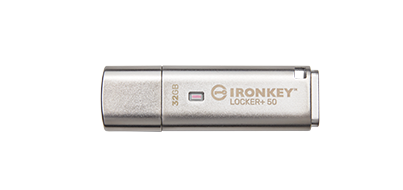 Memoria USB Kingston IronKey Locker+ 50, 32GB, USB-A 3.0, Lectura 145MB/s, Escritura 115MB/s, Plata 