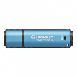 Memoria USB Kingston IronKey Vault Privacy 50, 16GB, USB A 3.2, Azul 