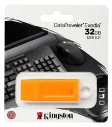 Memoria USB Kingston DataTraveler Exodia, 32GB, USB A, Naranja 
