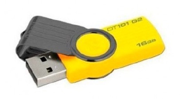 Memoria USB Kingston DataTraveler, 16GB, USB 2.0, Amarillo 