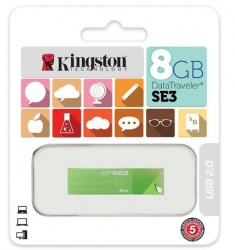 Memoria USB Kingston DataTraveler SE3 Back to School, 8GB, USB 2.0, Verde 
