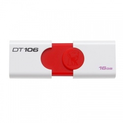Memoria USB Kingston DataTraveler 106, 16GB, USB 2.0, Rojo 