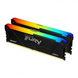 Kit Memoria RAM Kingston Fury Beast RGB DDR4, 2666MHz, 64GB (2 x 32GB), Non-ECC, CL16, XMP 