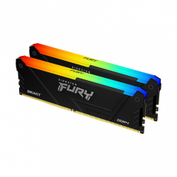 Kit Memoria RAM Kingston FURY Beast RGB DDR4, 3733MHz, 32GB (2 x 16GB), Non-ECC, CL19, XMP ― ¡Nuevo disipador de calor y RGB mejorado! 