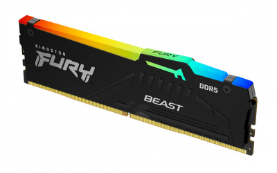Memoria RAM Kingston FURY Beast RGB DDR5, 5200MHz, 32GB, Non-ECC, CL40, XMP 