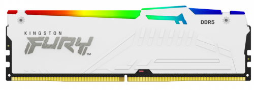 Memoria RAM Kingston FURY Beast RGB DDR5, 5600MHz, 16GB, Non-ECC, CL40, XMP, Blanco 