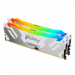 Kit Memoria RAM Kingston FURY Renegade RGB DDR5, 6000MHz, 64GB (2 x 32GB), Non-ECC, CL32, XMP, Blanco 