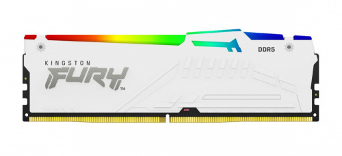 Kit Memoria RAM Kingston FURY Beast RGB DDR5, 6000MHz, 32GB (2 x 16GB), On-Die ECC, CL40, XMP, Blanco 