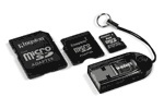 Kingston 8GB Mobility Kit incl. Tarjeta microSDHC, Adaptadores mini SD y SD, Lector USB 2.0 
