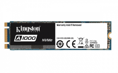 SSD Kingston A1000 NVMe, 480GB, PCI Express, M.2 