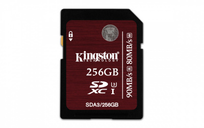 Memoria Flash Kingston, 256GB SDXC UHS-I-Speed Clase 3 