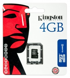 Memoria Flash Kingston, 4GB microSDHC Clase 4 