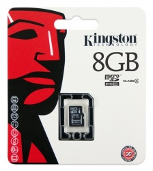 Memoria Flash Kingston, 8GB microSDHC Clase 4 