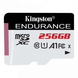 Memoria Flash Kingston High Endurance, 256GB MicroSD Clase 1 