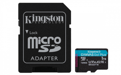 Memoria Flash Kingston Canvas Go! Plus, 1TB MicroSD UHS-I Clase 10, con Adaptador  