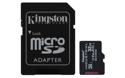 Memoria Flash Kingston Industrial, 32GB MicroSDHC UHS-I Clase 10, con Adaptador 