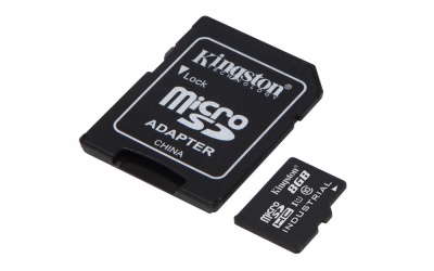 Memoria Flash Kingston, 8GB microSDHC UHS-I Clase 10 para Temperaturas Industriales, con Adaptador 
