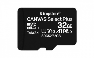 Memoria Flash Kingston Canvas Select Plus, 32GB MicroSDHC UHS-I Clase 10, con Adaptador 