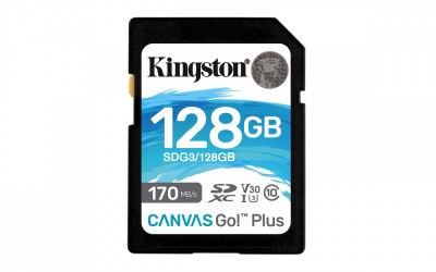 Memoria Flash Kingston Canvas Go! Plus, 128GB SDXC UHS-I Clase 10 
