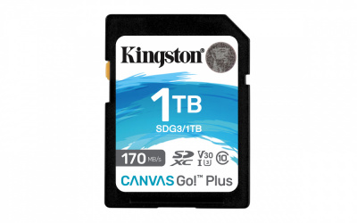 Memoria Flash Kingston Canvas Go! Plus, 1TB SD UHS-I Clase 10 