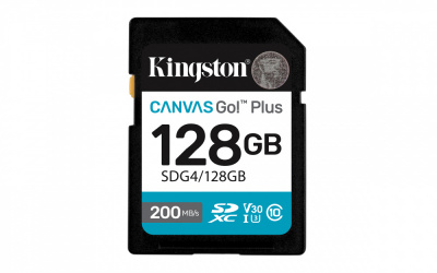 Memoria Flash Kingston Canvas Go!, 128GB SDXC UHS-I Clase 10  